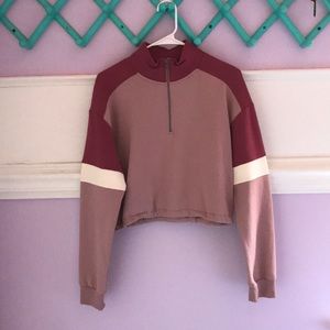 Pink sweater crop top
